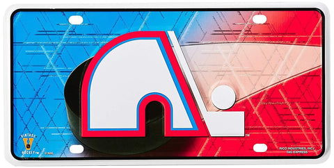 Quebec Nordiques NHL Metal License Plate Vintage Hockey Auto Car Truck Tag