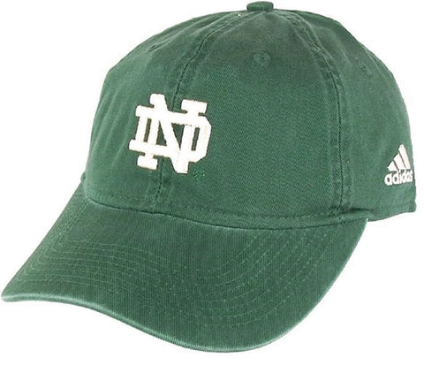 Notre Dame Fighting Irish NCAA Adidas Green Slouch Dad Hat Cap Adult Adjustable