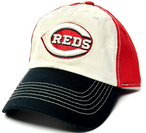 Cincinnati Reds MLB Fan Favorite Triple Up Tri-Color Clean Up Relaxed Fit Hat Cap Adult Men's Adjustable