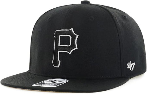 Pittsburgh Pirates MLB '47 Black No Shot Captain Hat Cap Adult Men's Snapback