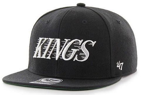 Los Angeles Kings NHL '47 No Shot Captain Vintage Black Hat Cap Men's Adjustable Snapback
