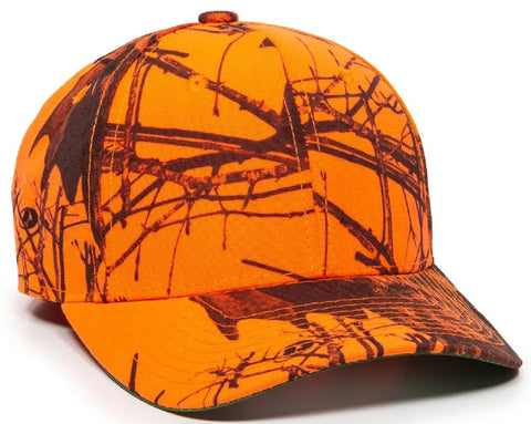 Orange Blaze Outdoor Cap Mossy Oak Break Up Camo Hunting Hat Adult Snapback