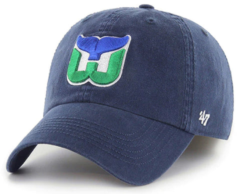 Hartford Whalers NHL '47 Franchise Vintage Navy Blue Hat Cap Adult Men's Fitted Large - L