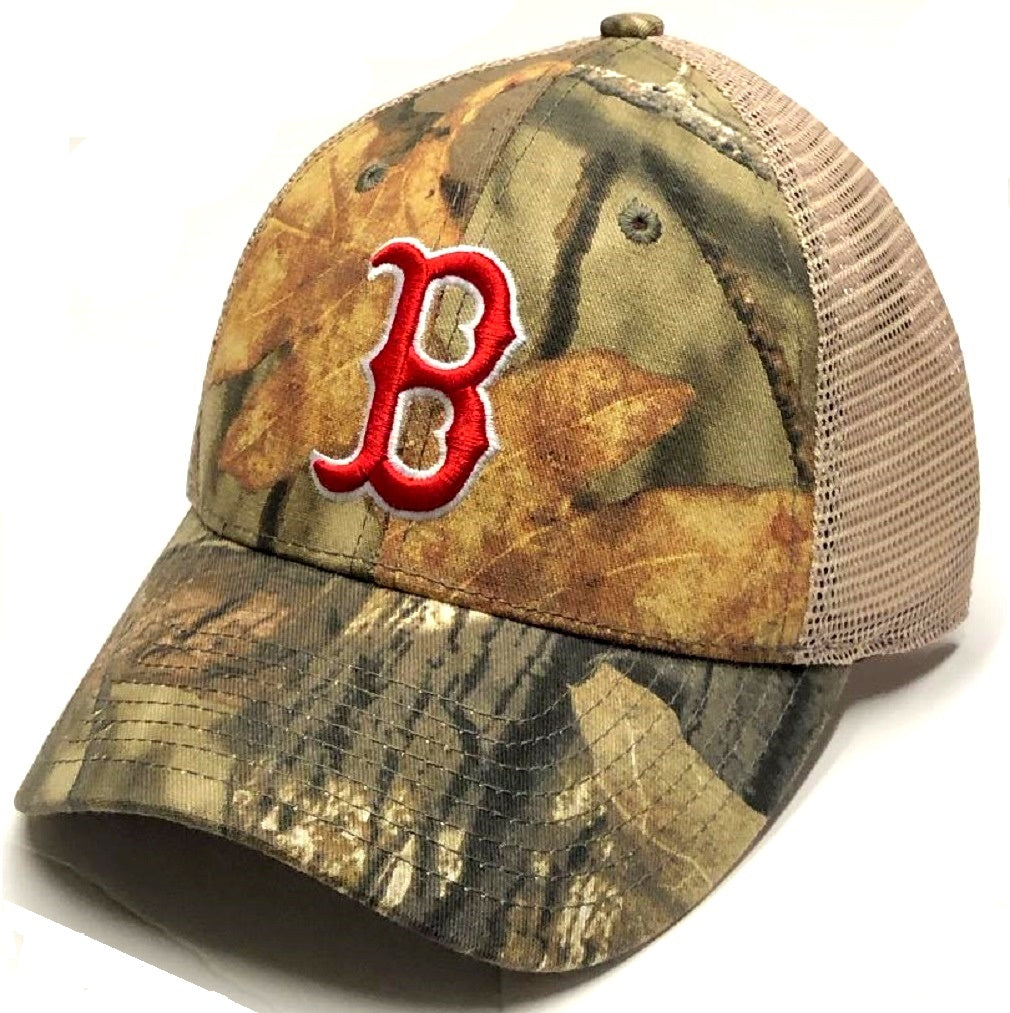 Boston Red Sox MLB Fan Favorite Mossy Oak Camo Mesh Hat Cap Men's 