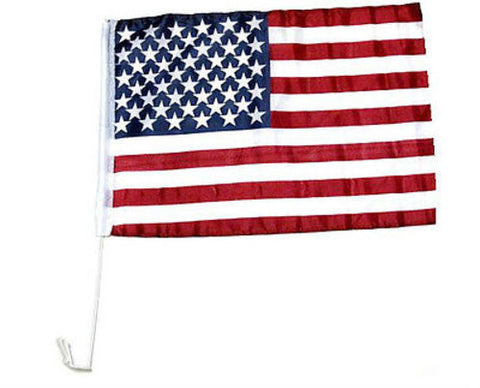 USA American US Window Door 17" x 12" Car Flag Country Soccer Pride Banner