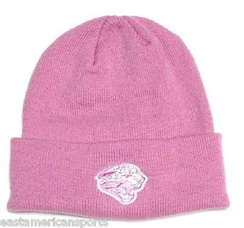 Jacksonville Jaguars NFL Reebok Pink Knit Hat Cap Breast Cancer Beanie Womens
