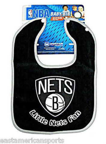 Brooklyn Nets NBA Baby Boys Black Snap Bib Infant Toddler Newborn Little Fan