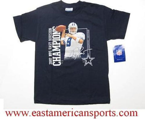 Dallas Cowboys NFL Reebok Tony Romo 9 Signature Shirt 2007 NFC Div Champions S