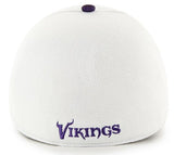 Minnesota Vikings Wave Solo White Structured Hat Cap Adult One Size Stretch