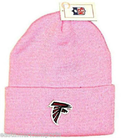 Atlanta Falcons NFL Pink Knit Hat Cap Breast Cancer Beanie Womens Girls Winter