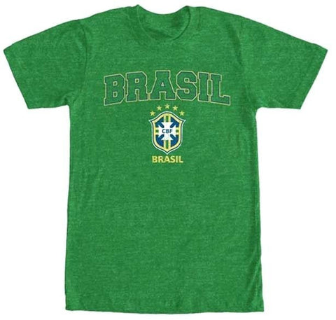 Brasil Brazil Team Green / Yellow Logo T Shirt Soccer Futbol Men's X-Large XL