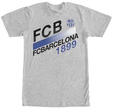 FC Barcelona Barca Spain Club Team Gray T Shirt 1899 Soccer Futbol Men's XL