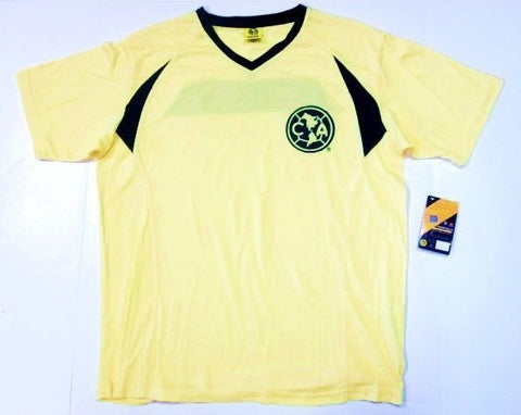 Club America Liga Mexico Yellow Licensed Jersey Shirt Soccer Futbol Mens Large