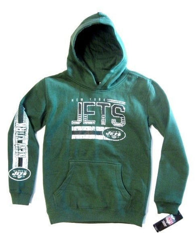 New York Jets NFL Pullover Green Hoodie Sweat Shirt Jacket Youth XL 18