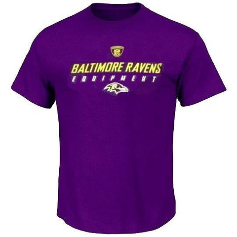 Baltimore Ravens NFL Reebok Equipment Logo Purple T-Shirt Men's Small S