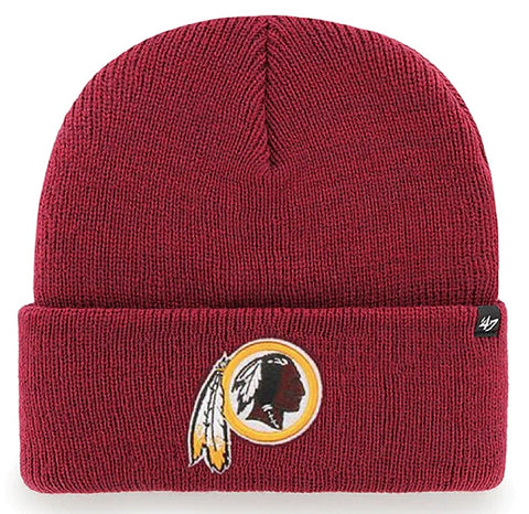 Washington Redskins NFL '47 Cardinal Red Raised Cuff Knit Hat Cap Adult Beanie