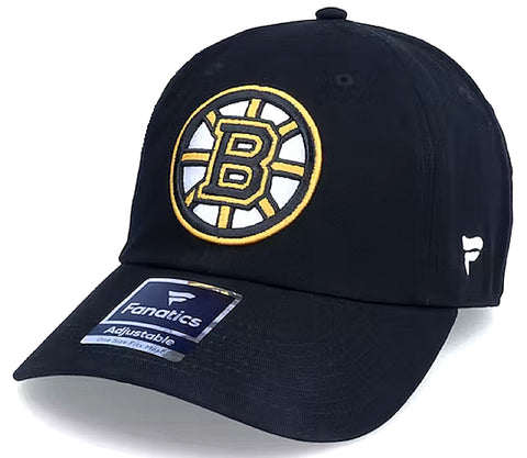 Boston Bruins NHL Fanatics Black Slouch Dad Hat Cap Adult Men's Adjustable