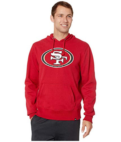 San Francisco 49ers NFL '47 Red Imprint Headline Hoodie Pullover Sweatshirt Adult Men's