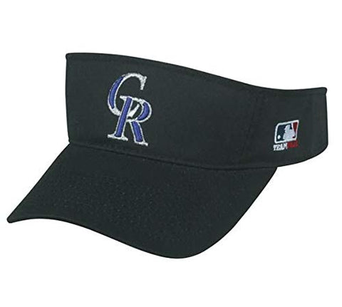 Colorado Rockies MLB OC Sports Black Golf Sun Visor Hat Cap Adult Men's Adjustable
