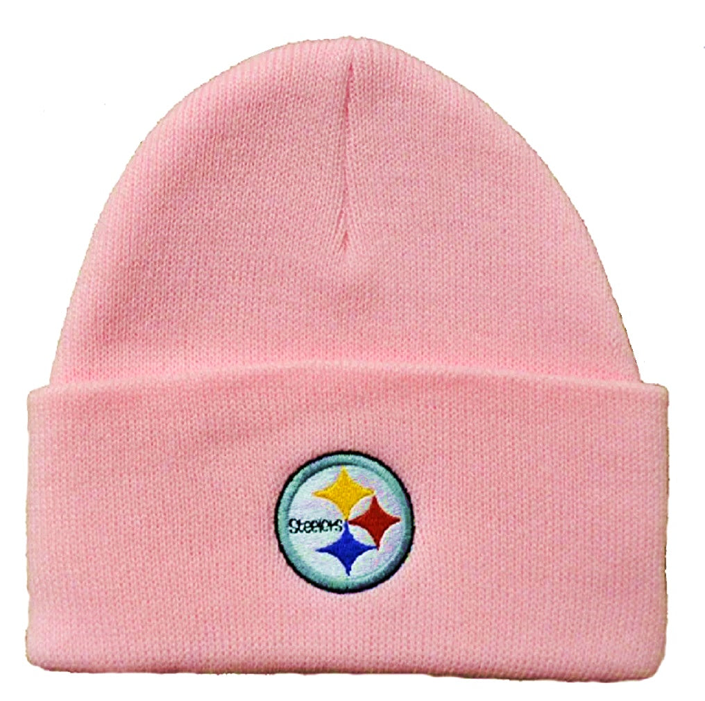 Pittsburgh Steelers NFL Team Apparel Pink Cuffed Knit Hat Cap Women's –  East American Sports LLC