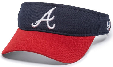 Atlanta Braves MLB OC Sports Mesh Two Tone Golf Sun Visor Hat Cap Adult Men's