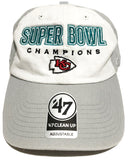Kansas City Chiefs NFL '47 Super Bowl LIV Champions White Clean Up Hat Cap Men's