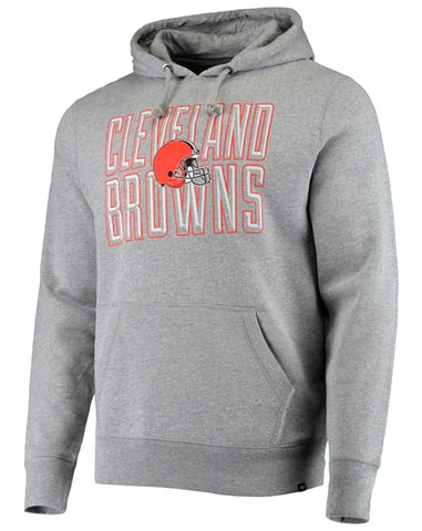 Cleveland Browns NFL '47 Bevel Headline Gray Hoodie Sweatshirt Adult Men's Large L
