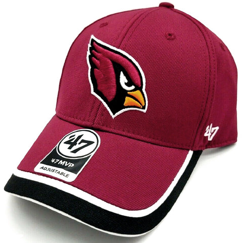 Arizona Cardinals NFL '47 MVP Grind Structured Red Hat Cap Adult Men's Adjustable