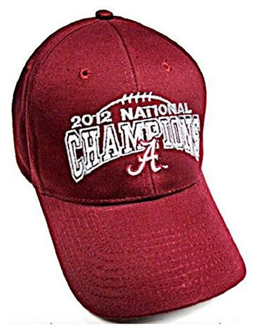 Alabam Crimson Tide NCAA 2012 BCS National Champions Hat Cap Adult Adjustable Men's