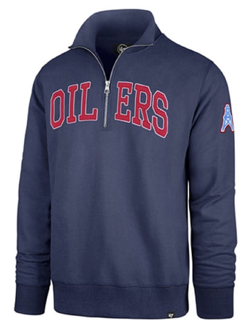 Houston Oilers NFL '47 Upstate Striker 1/4 Zip Sweater Jacket Adult Men's XXXL 3XL