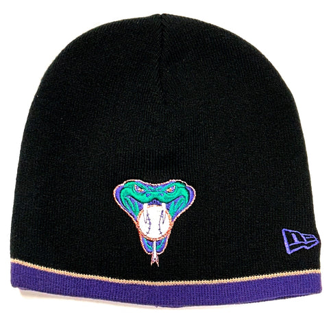 Arizona Diamondbacks MLB New Era 90's Vintage Snakehead Black Knit Hat Cap Adult Winter Beanie