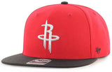 Houston Rockets NBA '47 No Shot Two Tone Captain Flat Hat Cap Men's Snapback