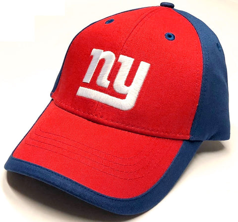 New York Giants NFL Team Apparel Red w/ Blue Trim Hat Cap Men's Adult Adjustable