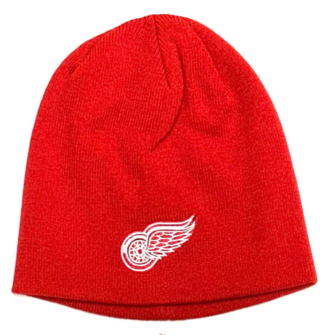 Detroit Red Wings NHL Reebok Vintage Red Cuffless Knit Hat Cap Adult Beanie