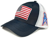 Houston Oilers NFL OHT Vintage USA Flag Hat Cap Blue White Mesh Men's Snapback
