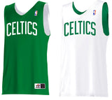 Boston Celtics NBA Alleson Basketball Reversible Jersey Green White Men's Medium