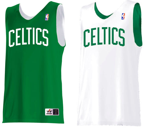 Boston Celtics NBA Alleson Basketball Reversible Jersey Green White Men's Medium