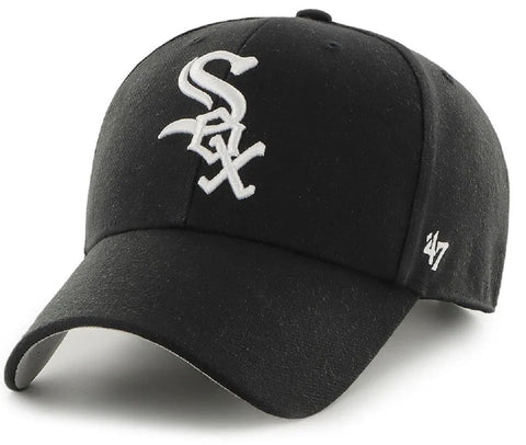 Chicago White Sox MLB '47 MVP Basic Black Structured Hat Cap Men's Adjustable