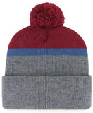 Colorado Avalanche NHL '47 Split Shadow Cuff Pom Knit Hat Cap Adult Beanie