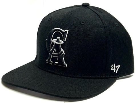 California Angels MLB '47 No Shot Captain Vintage Black Hat Cap Men's Adjustable Snapback