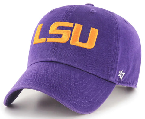 Louisiana State Tigers LSU NCAA '47 Clean Up Purple Dad Hat Cap Adult Adjustable