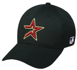 Houston Astros MLB Throwback Retro Hat Cap Black / Red Star Adult Men's Adjustable