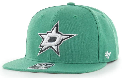 Dallas Stars NHL '47 Green No Shot Captain Flat Brim Hat Cap Men's Snapback
