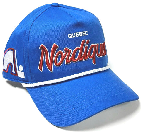 Quebec Nordiques NHL '47 Blue Raz Vintage Hitch Rope Hat Cap Adult Snapback Adjustable