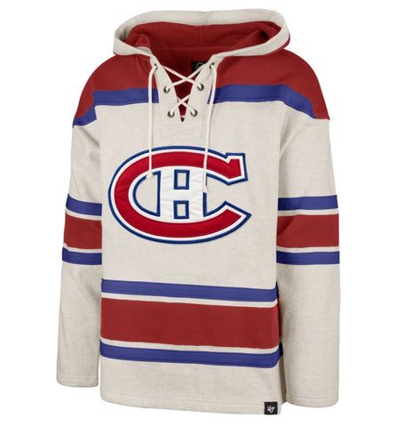 Montreal Canadiens NHL '47 Vintage Retro Lacer Hoodie Pullover Men's X-Large 3XL