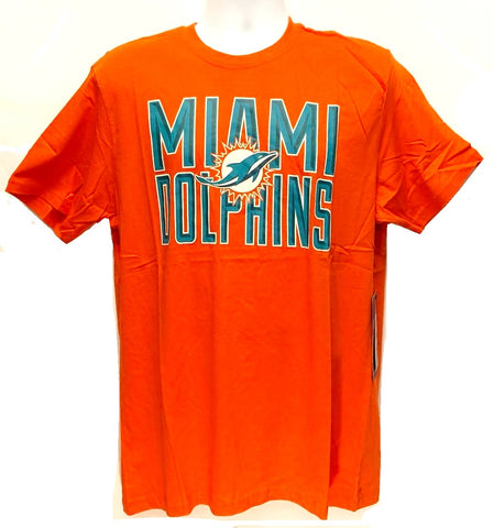 Miami Dolphins NFL '47 Orange Bevel Super Rival T-Shirt Tee Adult Men's Large L