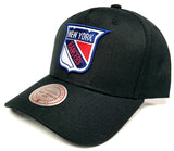 New York Rangers NHL Mitchell & Ness Black Vintage Pro Pinch Hat Cap Adult Men's Snapback Adjustable