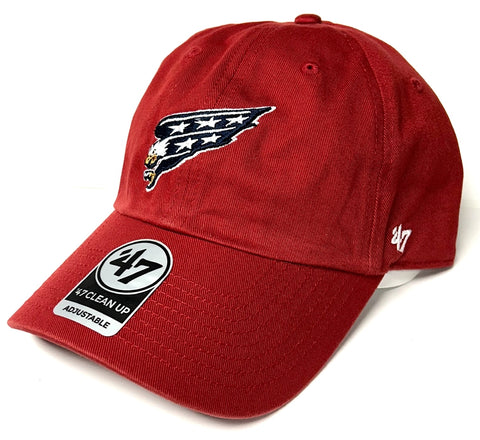 Washington Capitals NHL '47 Red 90's Vintage Clean Up Relaxed Fit Hat Cap Adult Men's Adjustable
