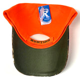 Hunting Deer & Drinking Beer Two Tone Camo Camouflage Bill Blaze Orange Hat Cap Hunter Adult Men's Adjustable