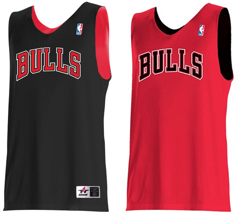 Chicago Bulls NBA Alleson Basketball Reversible Jersey Black Red Men's Large L